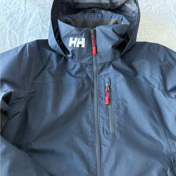 Helly Hansen Women's Crew Hooded Midlayer Jacket in Navy - Picture 3 of 5